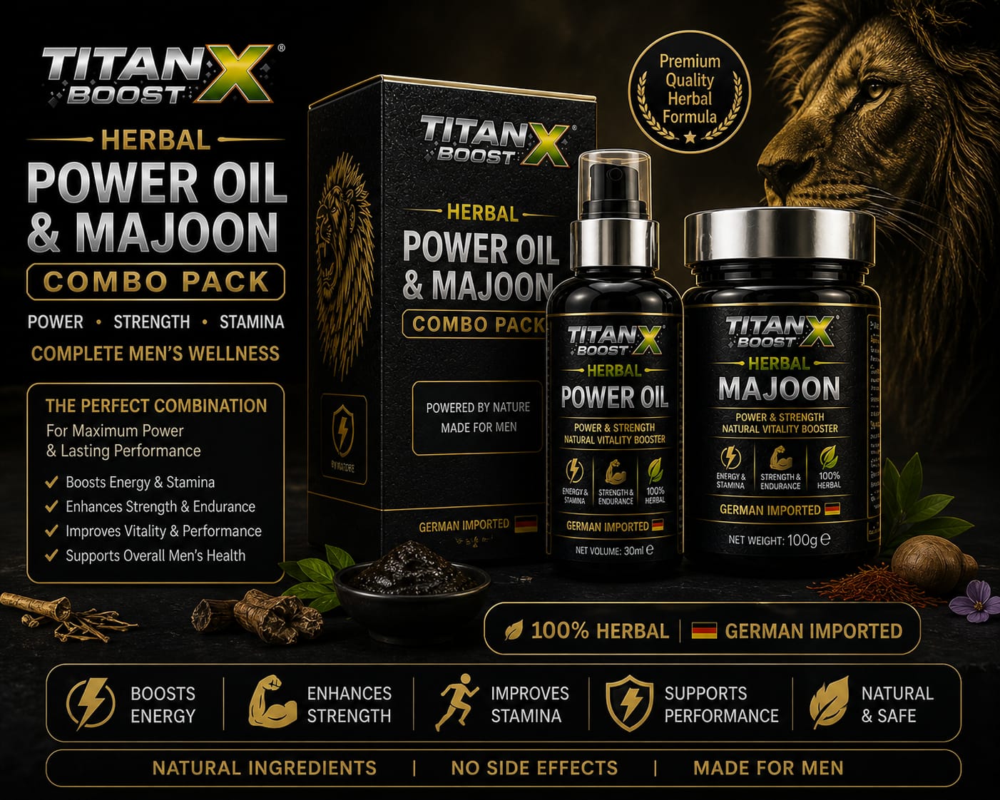 Herbal Power Oil & Majoon Combo Pack